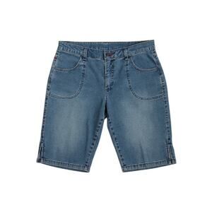 Tommy Hilfiger Y2K Bermuda Denim Shorts Size 5 Light Wash Split Hem